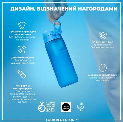 Пляшка для води ION8 750 мл (ЕКО пляшка) BPA Free Blue (I8RF750BLU) - фото 4