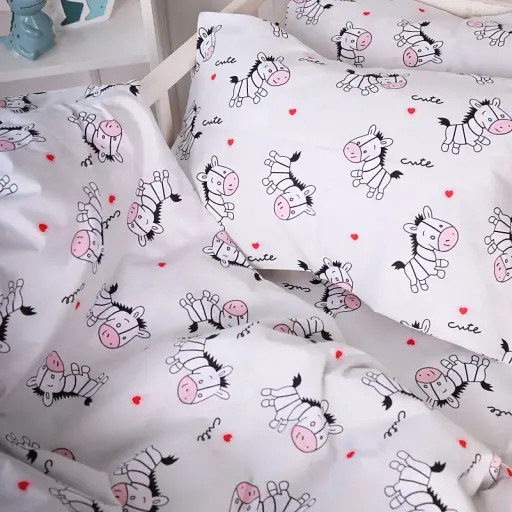Комплект постельного белья MirSon Бязь 20-0040 Cute white zebra 160x220 см белый (2200010272147) - фото 2