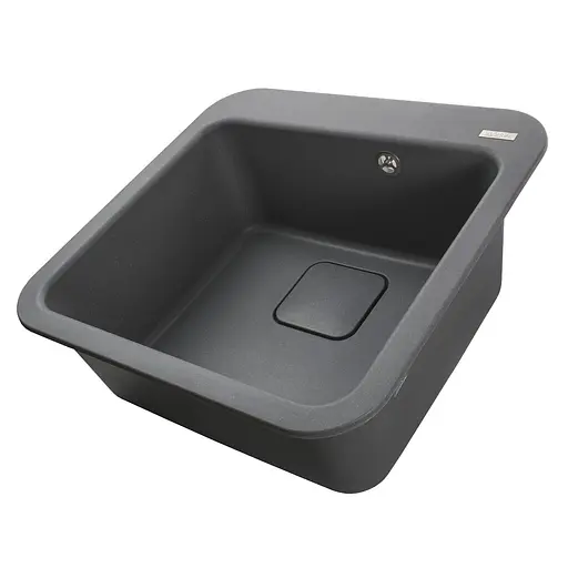 Гранітна мийка Globus Lux Barbora сірий металік 510x510 мм А0003, Сірий - фото 4