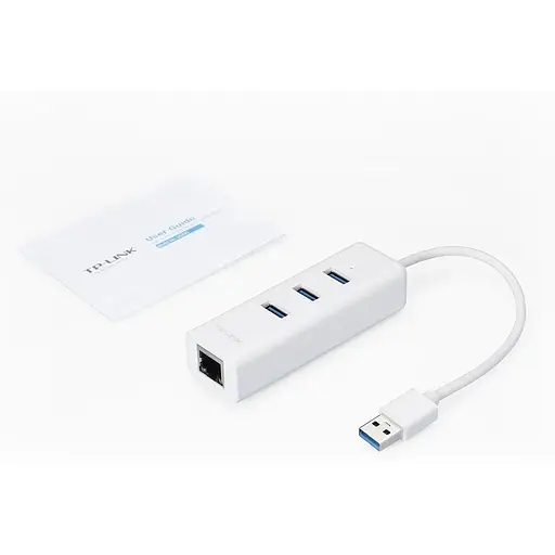 Сетевой адаптер TP-Link UE330 USB3.0 to GE 3xUSB3.0 HUB - фото 7