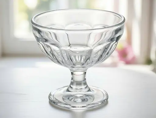 Набор креманок стеклянных Red Cherry рельефные грани 200 мл 6 шт IC06