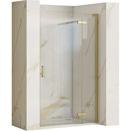Душевые двери Rea Hugo 100 brushed gold REA-K8413 - фото 1