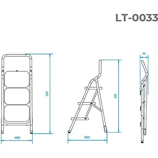 Стремянка Intertool LT-0033 (140478) - фото 2