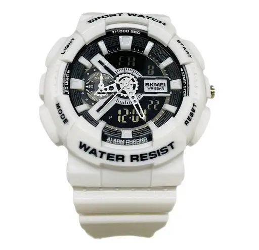 Наручные тактические часы Skmei 1688 (Черно-белые) - фото 2
