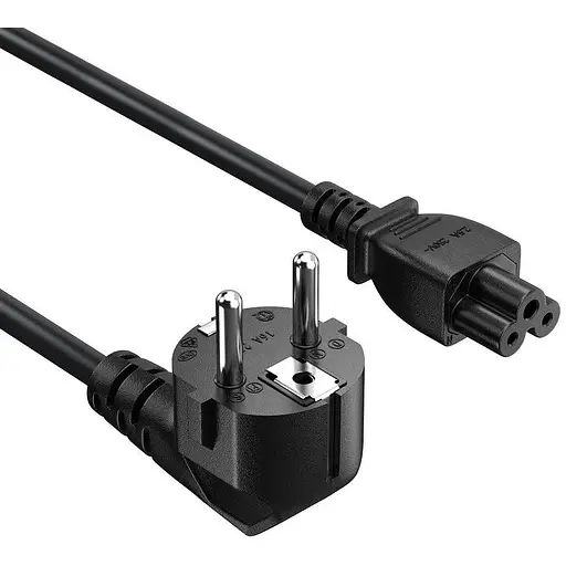 Кабель питания от сети PC-186, черный, 1.5 м, GTL, CEE 7/7 - IEC C5, 3x0.75 мм² (GTLPC18615C5BK) - фото 1