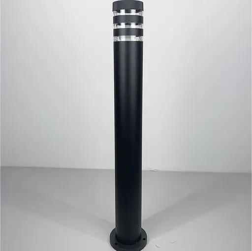 Стильний вуличний ліхтар в чорному корпусі | Line F | Арт. 8021 80CM BK (стовп) - фото 5
