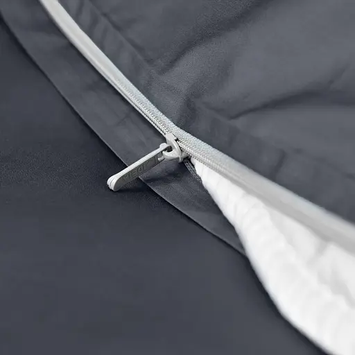 Комплект постільної білизни Ideia Сатин євро без простирадла 200х220 см (8-36085_т/сірий) - фото 3