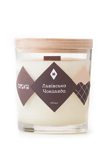 Свеча Львовская Чоколяда 250 мл 30 ч Стандартные Соевый воск - фото 1