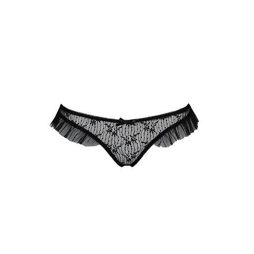 Трусики з воланами DONIA THONG black - Passion Exclusive L/XL - фото 5