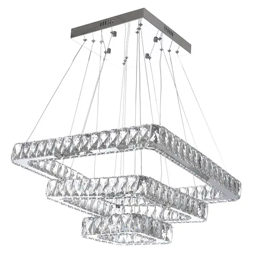 Люстра подвесная Brille с пультом LED 96W WW+NW+CW RM CH (BR-985S/3)
