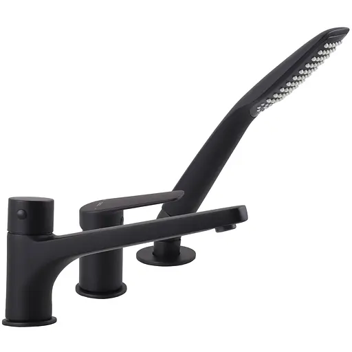 Смеситель на борт ванны Topaz Capri TCA-15111-H43-BL встроенный 3 выхода.картридж D35 (комплект),черный матовый - фото 2