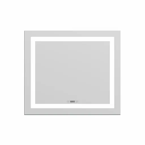 Дзеркало Imprese Karlov Option прямокутне в рамі з підсвічуванням, підігрівом та годинником 70x80 см m08607600MD - фото 3