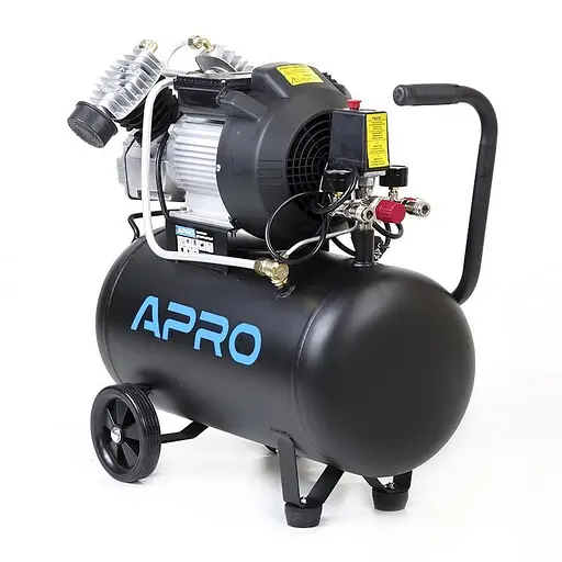 Компресор двоциліндровий Apro OFD-50MX 2,2кВт 416 л/хв 50 л 2 крана 30412 - фото 2