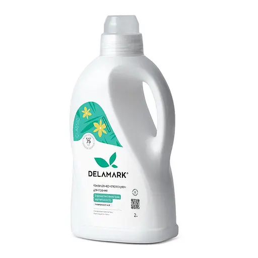 Кондиціонер - ополіскувач для білизни з ароматом свіжих трав карпатських гір, DeLaMark 2 л - фото 1