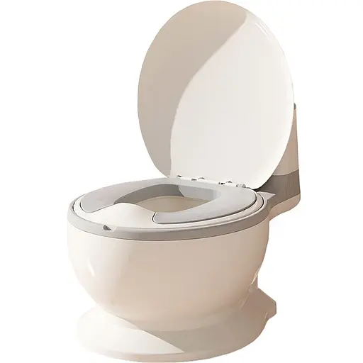 Горшок детский Дом с мягким ПВХ сиденьем WN-5-6 серый (33660) - фото 1