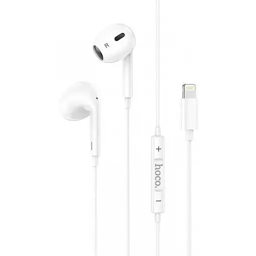 Навушники проводні Hoco M1 Max Lightning 1.2 м White