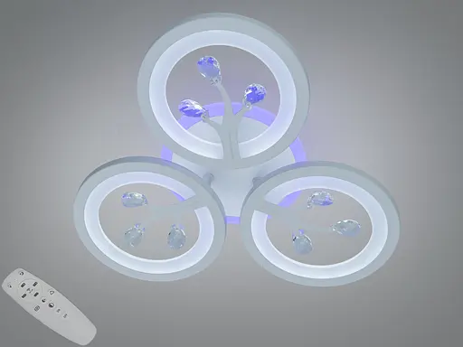 Люстра стельова LED Diasha біла 50W пульт - фото 1