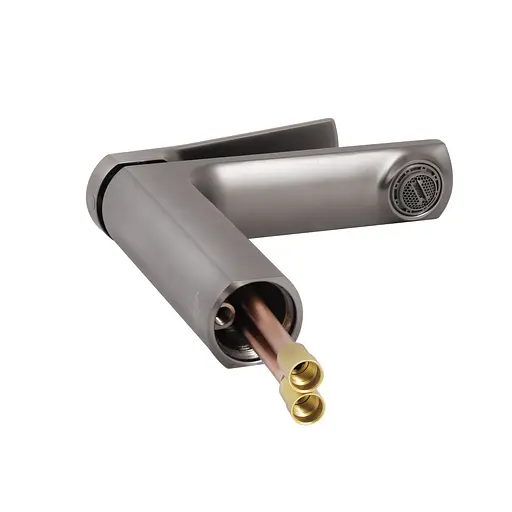 Смеситель для умывальника Qtap Slavonice QTSLA270GMB45924 Gunmetal Black PVD Шлифованный черный хром - фото 3