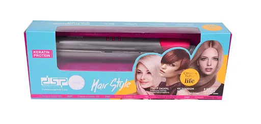 Випрямляч DSP Hair Style з кератиновим покриттям цифрове регулювання 5 режимів Сріблястий - фото 5