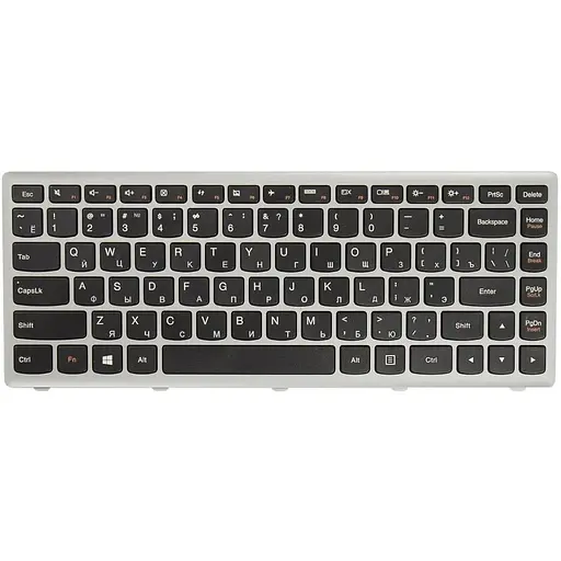 Клавиатура для ноутбука Lenovo S410p/Z410/Flex 14 Original Rus серая рамка (A2106)