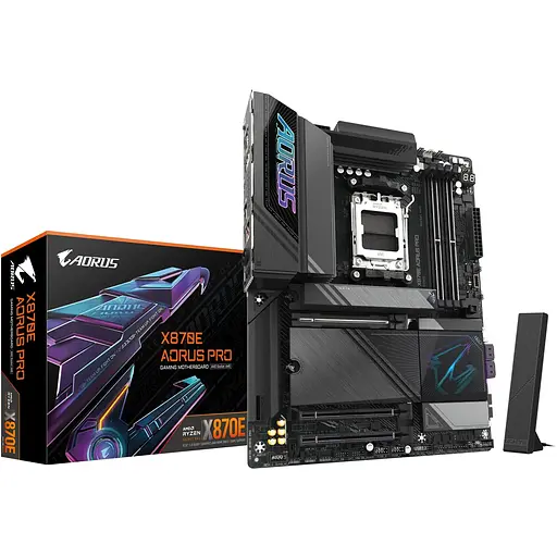 Материнська плата Gigabyte X870E AORUS PRO sAM5 X870 4xDDR5 M.2 HDMI DP Wi-Fi BT ATX - фото 6