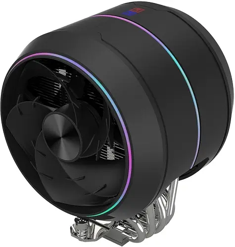 Кулер для процессора Zalman ZET 5, Black, алюминий и 5 медных тепловых трубок, 2x130 мм 600~2000RPM±10%, для Intel 115x/1200/1700/1851, AMD AM4/AM5, до 220 Вт, высота 15 - фото 4