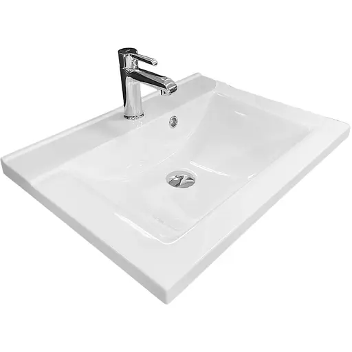 Раковина Adamant умывальник QUANTO искусственный камень прямоугольная - фото 1