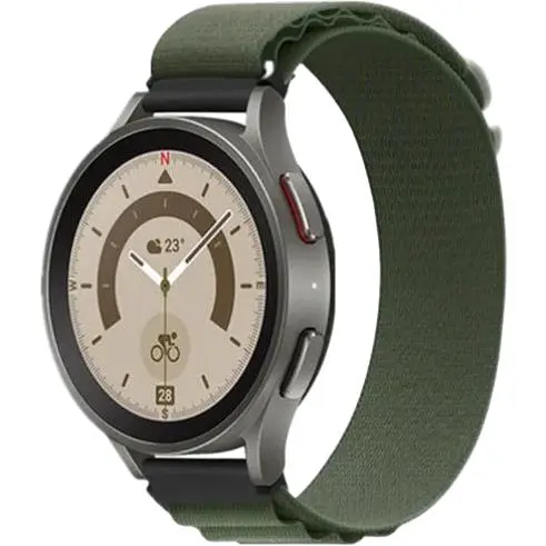 Ремешок DK CDK для Huawei Watch GT 3 42mm 20mm Polyester Alpine Loop (015587) (green)