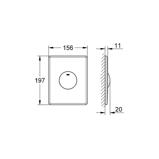 Панель змиву для унітаза Grohe Skate 38672SD0, Нержавіюча сталь - фото 2
