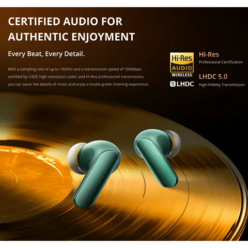 Наушники TWS realme Buds Air 7 Pro Metallic Racing Green - фото 5