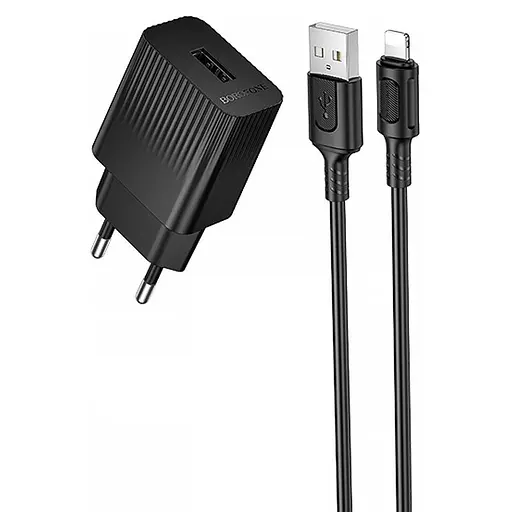 СЗУ Borofone BAS71A Source 10.5W (1USB-A) + кабель USB to Lightning