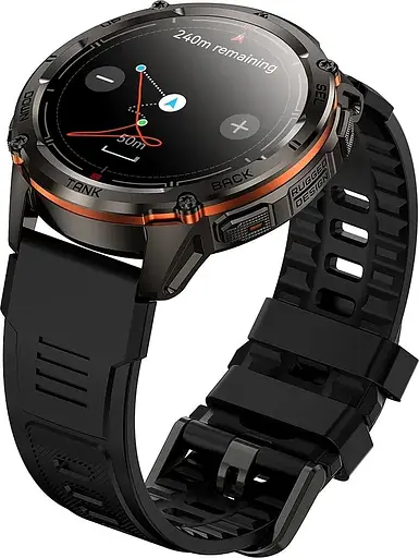Смарт-годинник Kospet TANK T3 Ultra 2 Black 2 ремінця силіконовий та металевий - фото 2