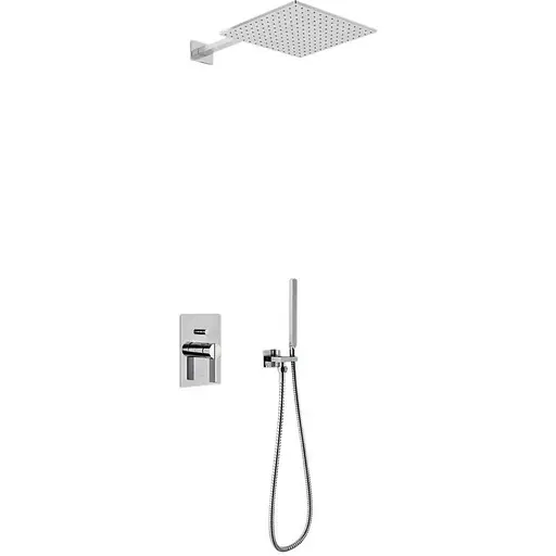 Душевая система Kohlman Dexame 25 chrome + BOX скрытого монтажа QW210DQ25, Хром - фото 1