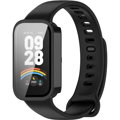 Чехол-накладка DK для Xiaomi Redmi Smart Band 3 Пластик Gloss Glass Full Cover (018832) (black) - фото 3