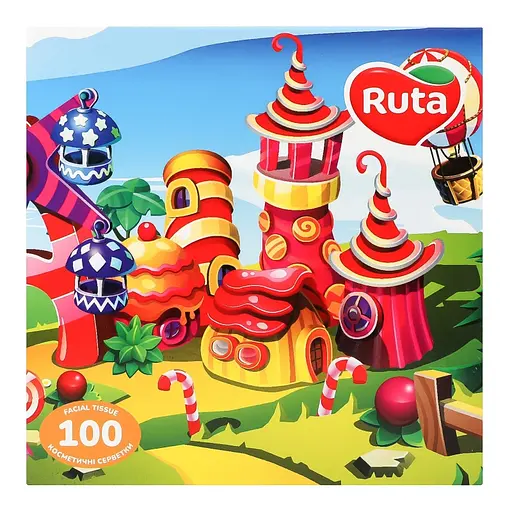 Салфетки косметические Ruta Kids 100 л 2 ш куб - фото 3