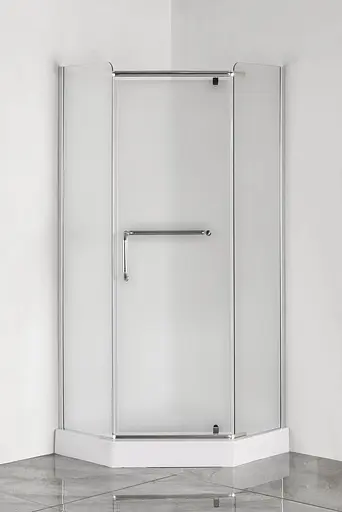 Душевая кабина с низким поддоном Mixxus Lines SCT01 -90x90x198-TR хром прозрачное стекло 6 мм MI6913, Универсальная, прозрачная, хром - фото 3