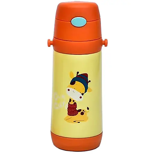 Термос-поїлка Stenson MT-2090-50 дитяча з трубочкою 350мл Жовтий - фото 1