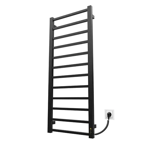 Электрический полотенцесушитель Kosser Лофт 1200x500 ER тайм. черный ДЛФ04ER, Черный матовый, Правое - фото 1