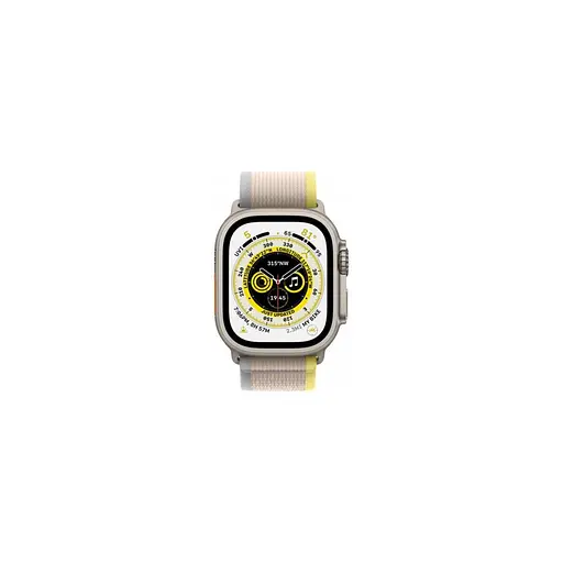 Смарт-часы Apple Watch Ultra GPS + Cellular 49 mm Titanium Case with Yellow/Beige Trail Loop-S/M (MNHD3/MNHK3) - фото 3