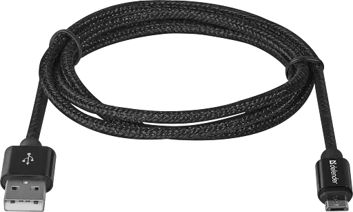 Кабель USB AM-micro BM, 1.0м, черный, 08-03T PRO Defender
