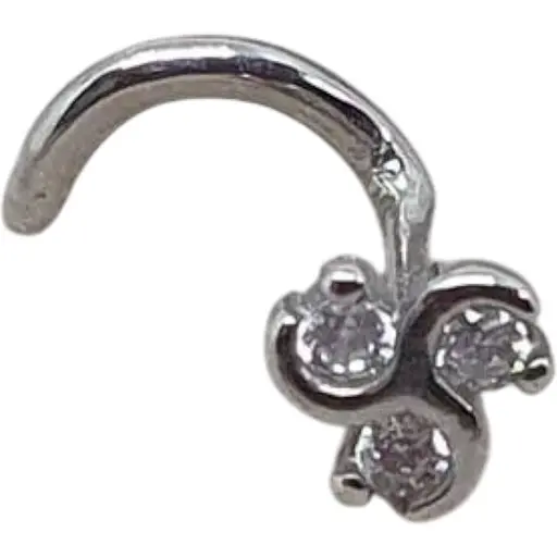 Серебряная серьга-пирсинг в нос Ирий. 6033