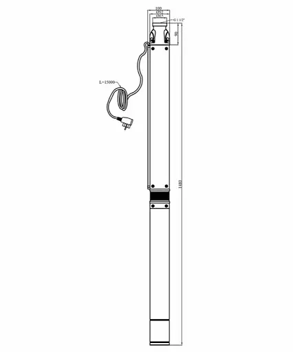 Насос глибинний багатоступінчастий відцентровий Pumpman 4SEM2-26-1.5 кВт Hmax 200 м Qmax 5,5 куб.м 2200 Вт (CV033200) - фото 6