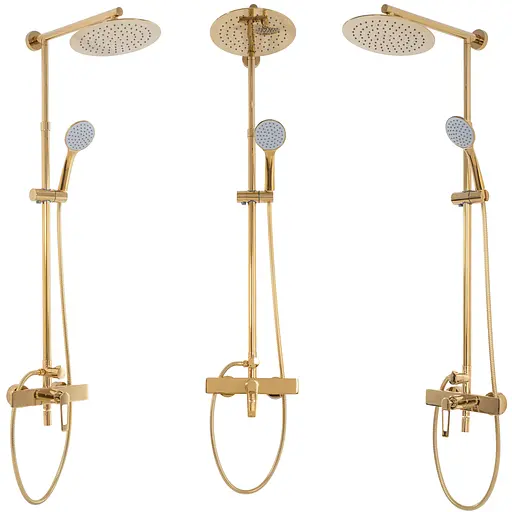Душовя система Rea Aldi з виливом gold REA-P8802, Золотий - фото 2