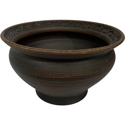 Миска для варечников скорлупа 2 л высота 9 см диаметр 24 см молоченная керамика Декор - Украинская глиняная посуда