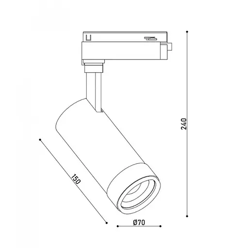 Світильник трековий однофазний KLOODI KD-ZOOM 30W CCT WH - фото 2