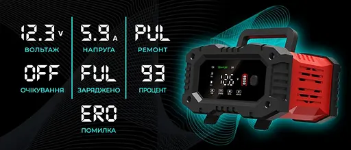 Зарядное устройство Foxsur 12V-8A/24V4A 12V-20A для автомобильного аккумулятора - фото 10