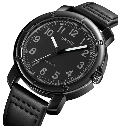 Класичний наручний чоловічий годинник Skmei 1987 Чорний - фото 2