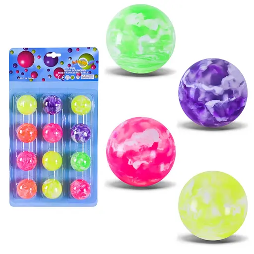 М'яч стрибун "Блискучий" Bambi PR2508 в наборі 12 штук - фото 1