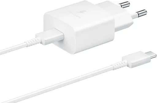 Samsung Зарядний пристрій мережевий 15Вт USB-С, кабель USB-C > USB-C, 1 м, білий - фото 2