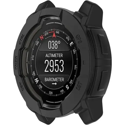 Чехол-бампер DK для Garmin Instinct 3 45mm Силикон Outlines (black)